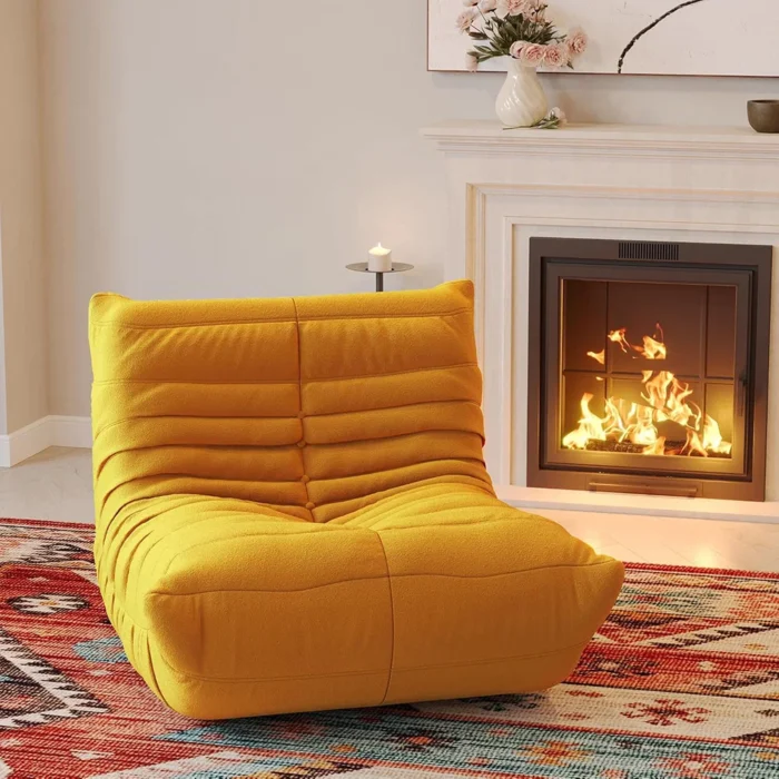 Caterpillar Single Sofa Lazy Couch Tatami Living Room Bedroom Lovely Leisure Single Chair Reading Chair Balcony Rocking Chair - 图片 2